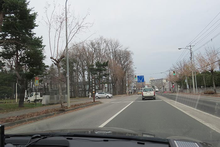 webnews今朝の北見／北見市民会館正門前から国道39号方向