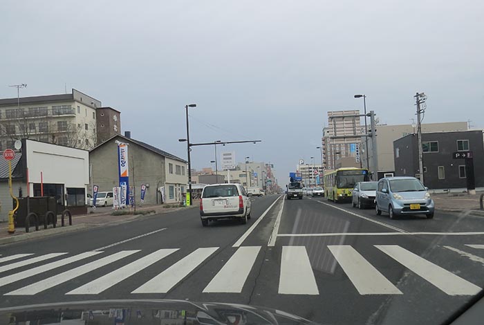 webnews今朝の北見／五差路から北見駅方向