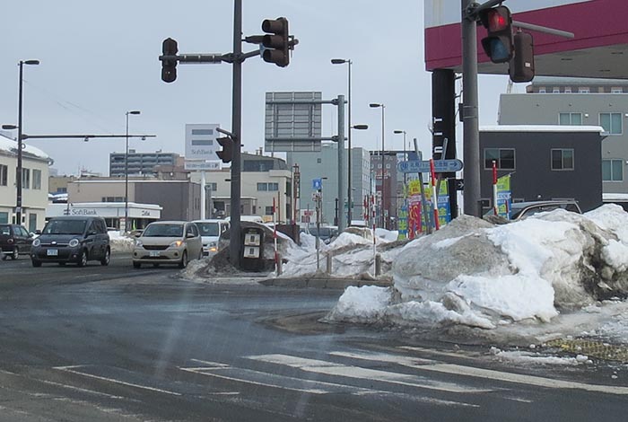 webnews今朝の北見／写真奥が北見駅方向