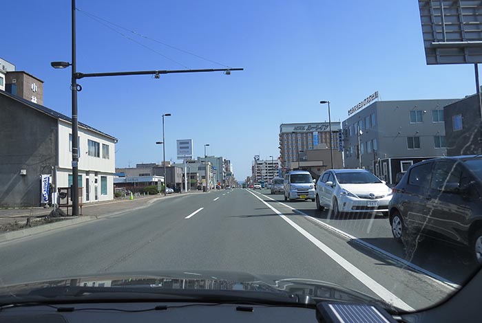 webnews今朝の北見／五差路から北見駅方向
