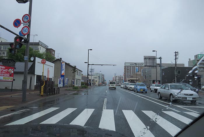webnews今朝の北見／五差路から北見駅方向