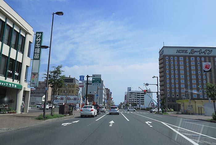 webnews今朝の北見／五差路から北見駅方向