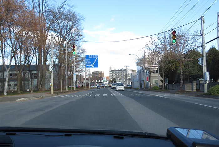 webnews今朝の北見／北見市民会館正門前から国道39号方向