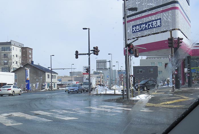 webnews今朝の北見／写真奥が北見駅方向
