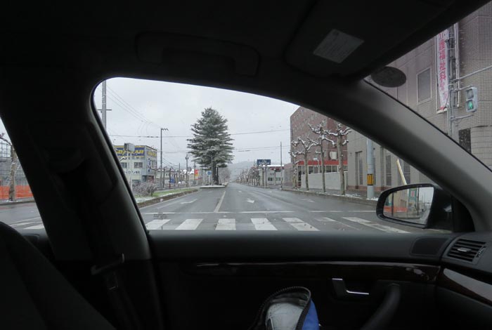 webnews今朝の北見／緑園通り交差点から常磐公園方向
