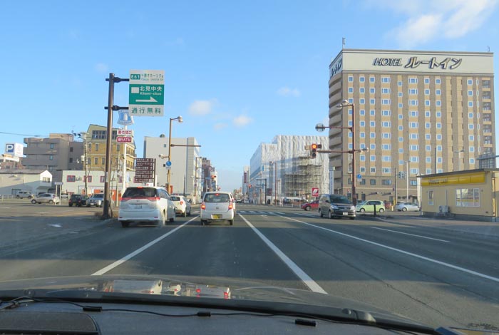 webnews今朝の北見/国道39号、大通りの西4丁目通り交差点