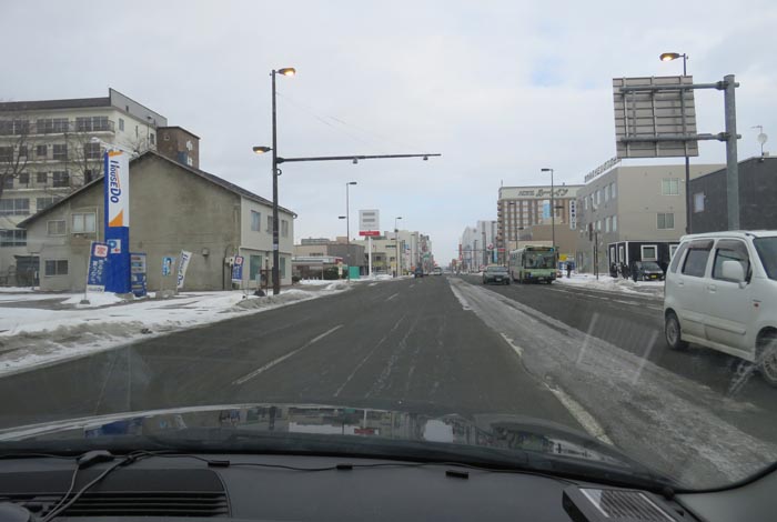 webnews今朝の北見/五差路から北見駅方向