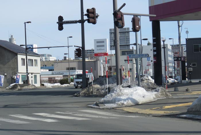 webnews今朝の北見／写真奥が北見駅方向