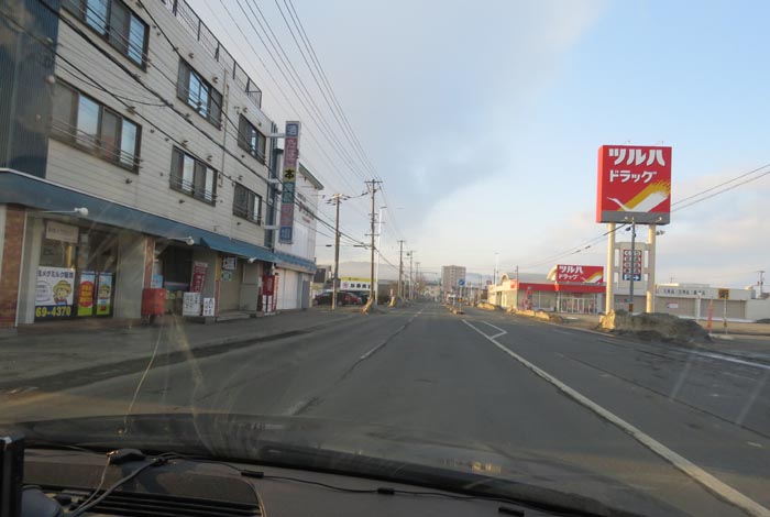 webnews今朝の北見／南大通り交差点から無加川橋方向
