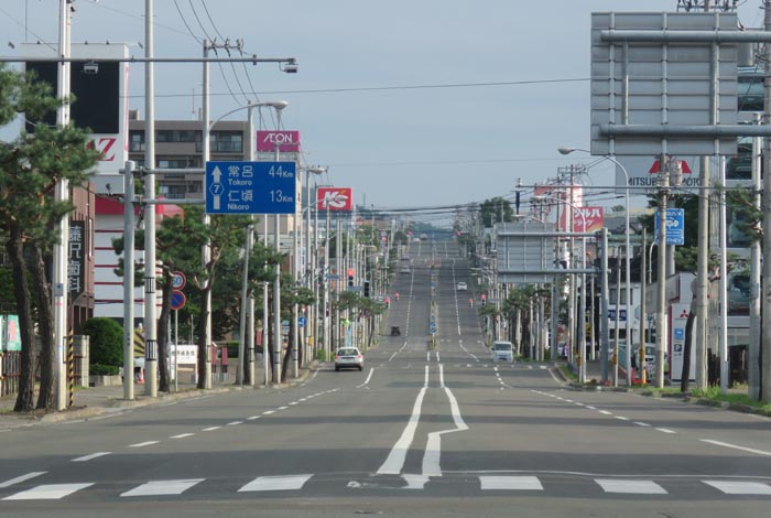 webnews今朝の北見／交差点から奥は常呂方面