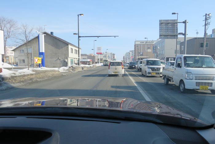 webnews今朝の北見/五差路から北見駅方向
