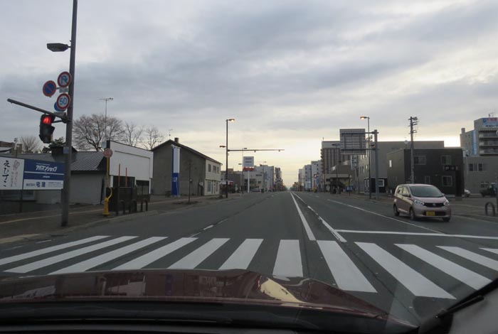webnews今朝の北見/五差路から北見駅方向
