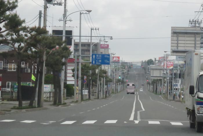 webnews今朝の北見／交差点から奥は常呂方面