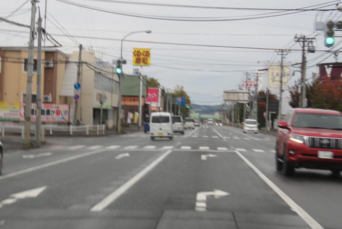 webnews今朝の北見/東6号線昭和通り交差点から奥は端野、美幌、網走、知床方面