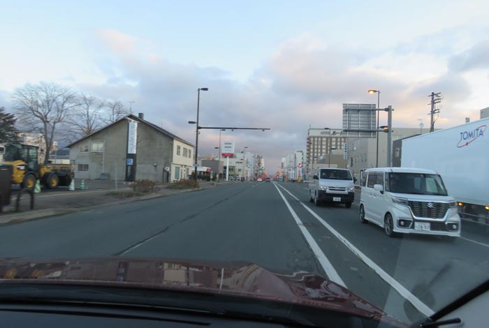webnews今朝の北見/五差路から北見駅方向