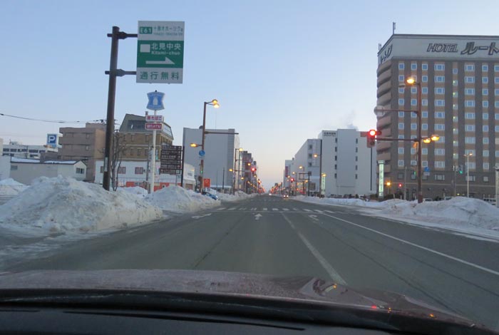 webnews今朝の北見/国道39号、大通りの西4丁目通り交差点