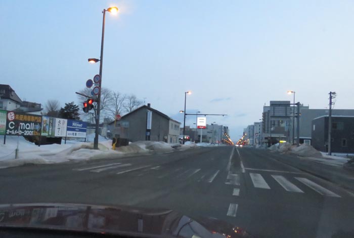 webnews今朝の北見/五差路から北見駅方向