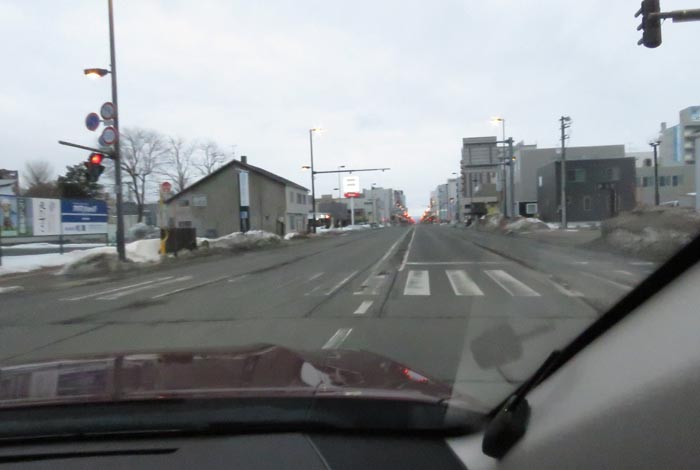 webnews今朝の北見/五差路から北見駅方向