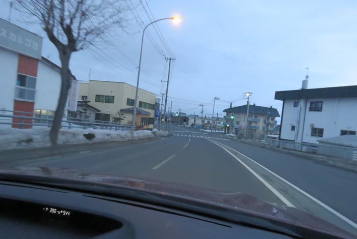 webnews今朝の北見/無加川橋を渡り南大通り交差点方向