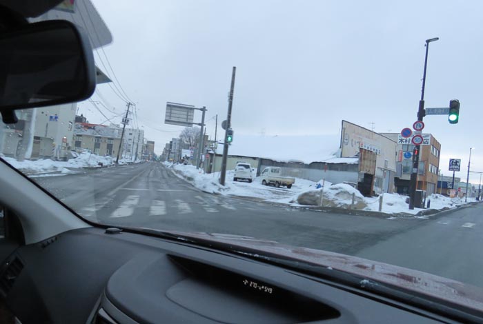 webnews今朝の北見/交差点から北4条通り側のパレスビル方向