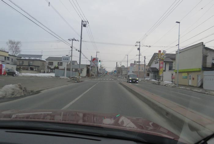 webnews今朝の北見/とん田通り、南大通り交差点から国道39号方向