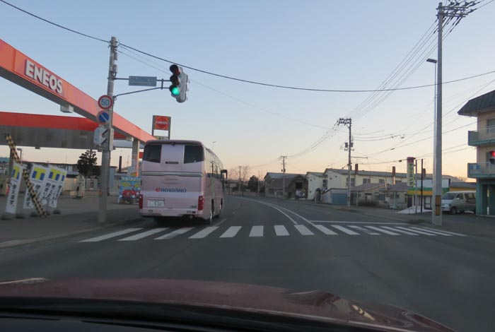 webnews今朝の北見/無加川橋を渡り南大通り交差点方向