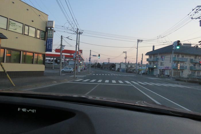 webnews今朝の北見/無加川橋を渡り南大通り交差点方向