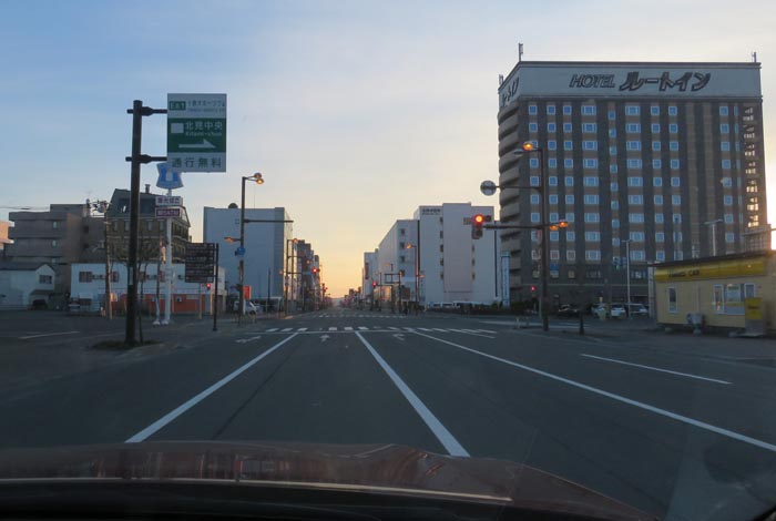 webnews今朝の北見/国道39号、大通りの西4丁目通り交差点