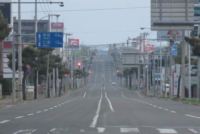 webnews今朝の北見/交差点から奥は常呂方面