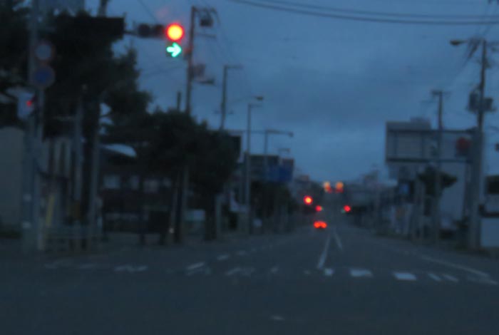 webnews今朝の北見/交差点から奥は常呂方面
