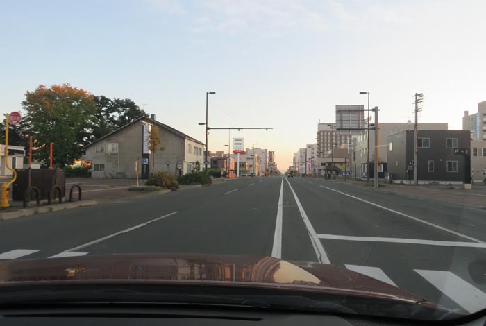webnews今朝の北見/五差路から北見駅方向
