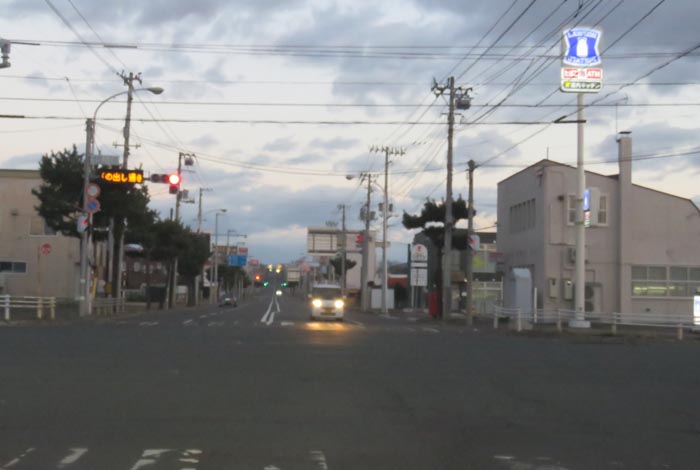 webnews今朝の北見/交差点から奥は常呂方面