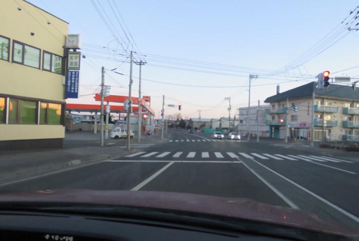 webnews今朝の北見/無加川橋を渡り南大通り交差点方向