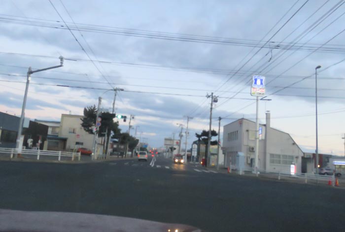 webnews今朝の北見/交差点から奥は常呂方面
