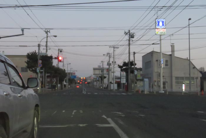 webnews今朝の北見/交差点から奥は常呂方面