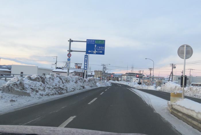 webnews今朝の北見／錦町の南岸通り交差点交差点