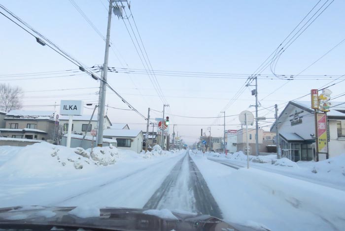 webnews今朝の北見/とん田通り、南大通り交差点から国道39号方向