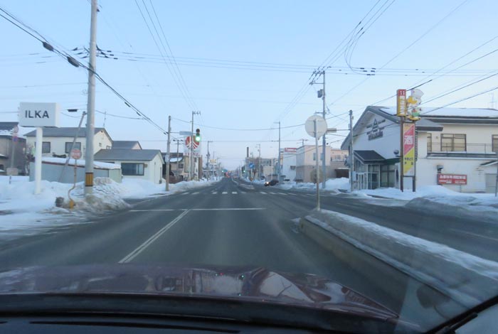 webnews今朝の北見/とん田通り、南大通り交差点から国道39号方向