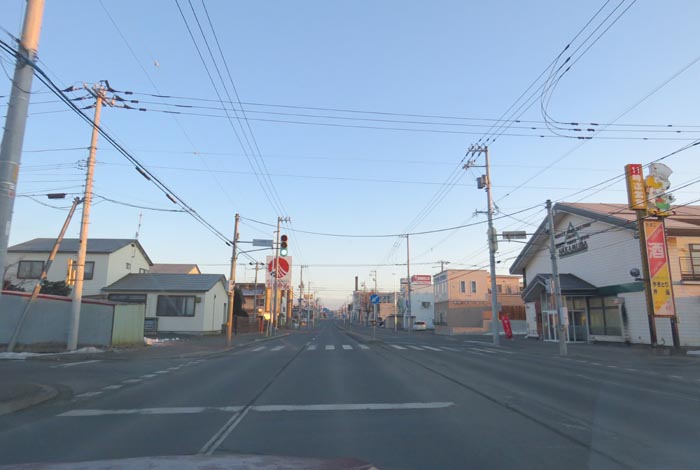 webnews今朝の北見/とん田通り、南大通り交差点から国道39号方向