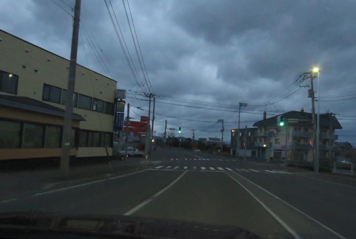 webnews今朝の北見/無加川橋を渡り南大通り交差点方向