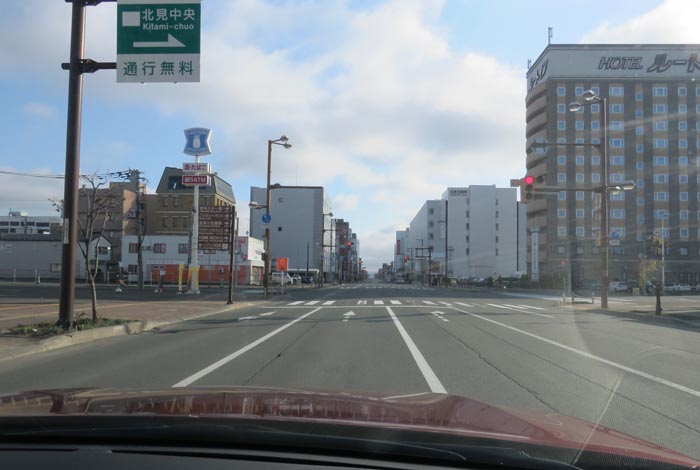 webnews今朝の北見/国道39号、大通りの西4丁目通り交差点