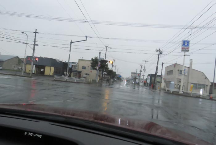 webnews今朝の北見/交差点から奥は常呂方面