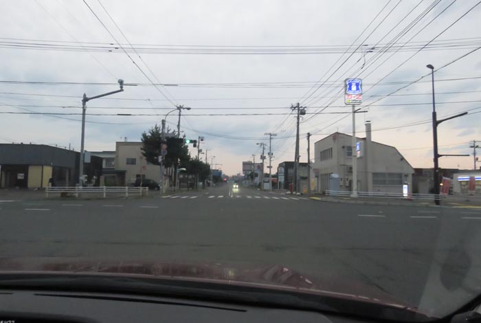 webnews今朝の北見/交差点から奥は常呂方面