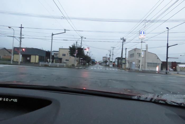 webnews今朝の北見/交差点から奥は常呂方面