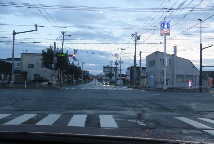 webnews今朝の北見/交差点から奥は常呂方面
