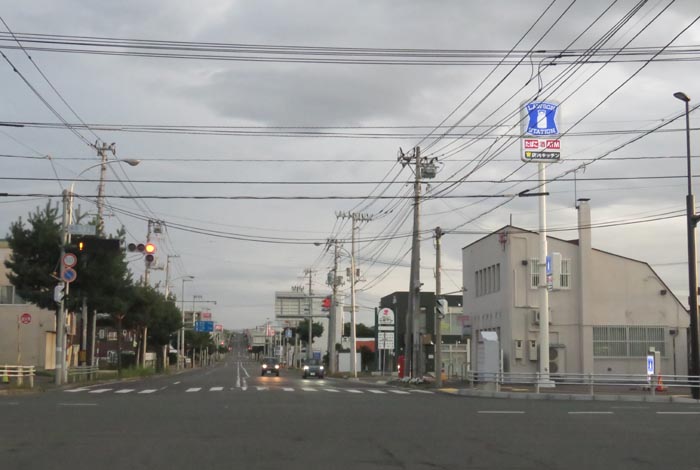 webnews今朝の北見/交差点から奥は常呂方面