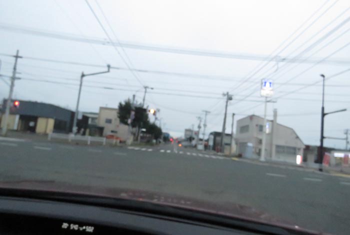 webnews今朝の北見/交差点から奥は常呂方面