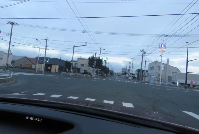 webnews今朝の北見/交差点から奥は常呂方面