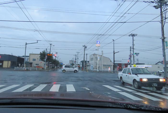 webnews今朝の北見/交差点から奥は常呂方面