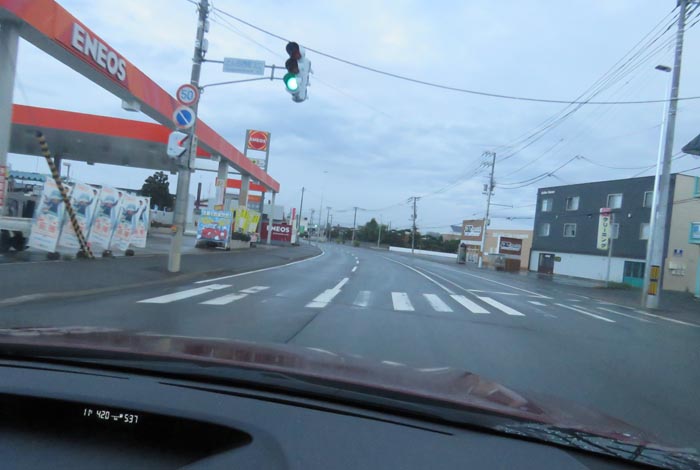 webnews今朝の北見/無加川橋を渡り南大通り交差点方向